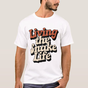 Camiseta Tipografia Vida de Cobra Corn Réptil Lo