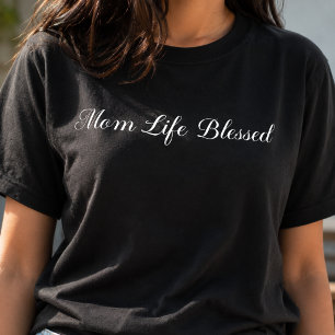 Camiseta Tipografia Vida de Mãe Abençoada