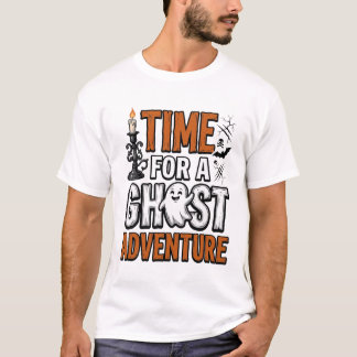 Camiseta Tipografia Vintage de Aventura Fantasma de Hallowe