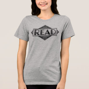 Camiseta Tipografia Vintage Silver Art Deco LEIA - Retro Lu