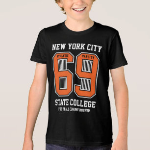 Camiseta Tipografia vintage universitária da cidade de Nova