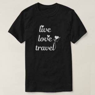 Camiseta Tipografia Viva Amar Viajar, Avião de Papel, Simpl