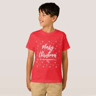 Camiseta Tipografia Winter Snowflake Modern Felry Christmas