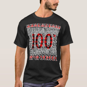 Camiseta Tipografia Xadrez Vermelha 100º Dia de