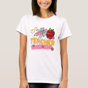 Camiseta Tipográfica Colorida e Fofa para Professo