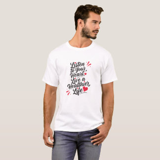 Camiseta Tipográfica de Conscientização da Saúde d