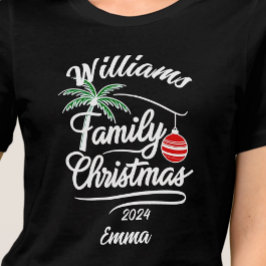 Camiseta Tipologia tropical da família de Natal