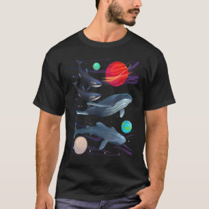 Camiseta Tipos De Baleias Galáxia Espacial Humpback Orca Ma