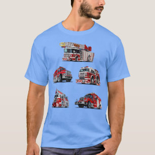 Camiseta Tipos de Bombeiros Garoto Crianças Bombeiros F