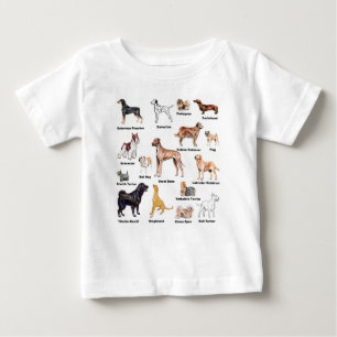 Camiseta Tipos de cães vestuário para crianças