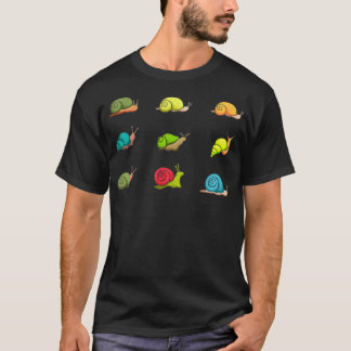 Camiseta Tipos de caracóis
