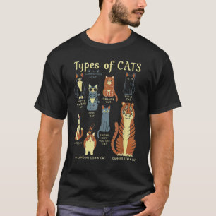 Camiseta Tipos De Comparação De Gatos Dono De Gato