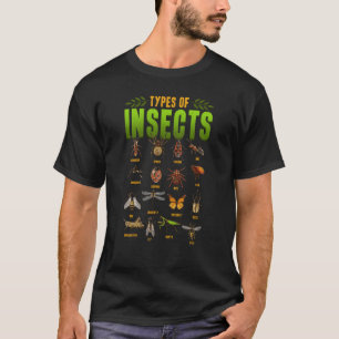 Camiseta Tipos de Insetos Coleção Animal do Mundo