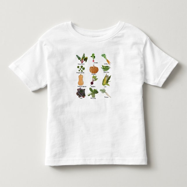 Camiseta Tipos de Legumes Vegetais de Outono (Frente)