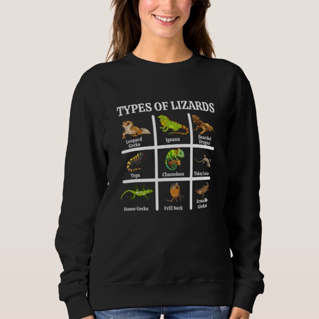 Camiseta Tipos de Lizard Reptiles Leopard Gecko (Frente)