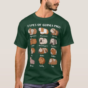 Camiseta Tipos De Suínos Guineenses Cuta Educacional De Col
