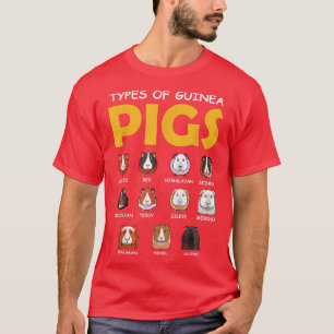 Camiseta Tipos De Suínos-guineenses Roedores De Animais De