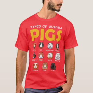 Camiseta Tipos De Suínos-guineenses Roedores De Animais De