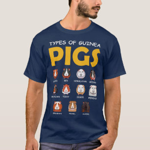 Camiseta Tipos De Suínos-guineenses Roedores De Animais De