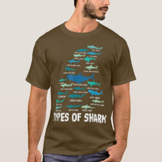 Camiseta Tipos de Tubarão-Excelente Megalodon Tubarão-branc