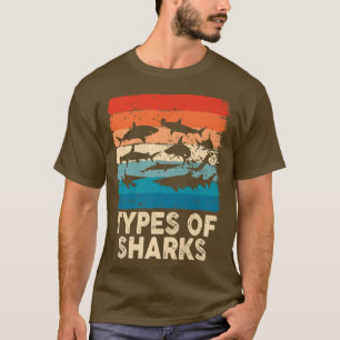 Camiseta Tipos De Tubarões