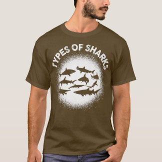 Camiseta Tipos De Tubarões