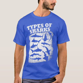 Camiseta Tipos De Tubarões