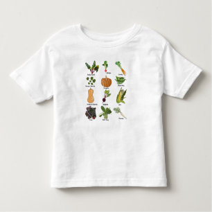 Camiseta Tipos de vegetais de outono
