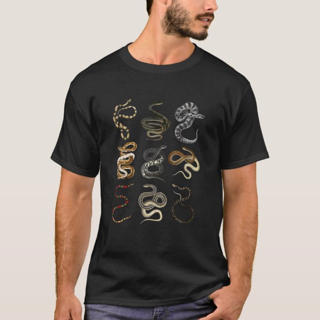 Camiseta Tipos Diferentes De Cobras Para Amantes Cobra (Frente)
