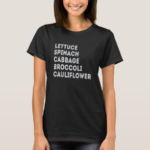 Camiseta Tipos Engraçados De Vegetais Veganos Vegetarianos