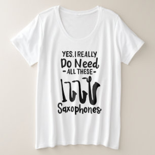 Camiseta Tipos saxofone