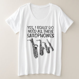 Camiseta Tipos saxofone