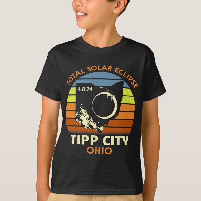 Camiseta Tipp City Ohio Total Solar Eclipse 2024 (Frente)