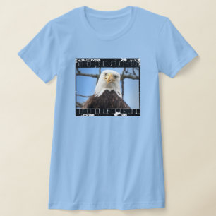 Camiseta Tira de Filme do Rosto do olhar engraçado da Águia