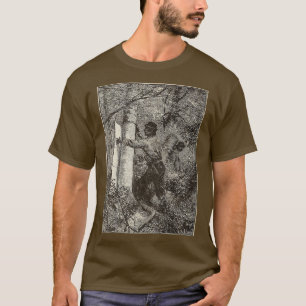 Camiseta Tirando o Latido das árvores para o Fazer da Canoa