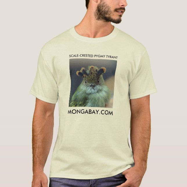 Camiseta Tirano Escala-Com crista do pigmeu - MONGABAY (Frente)