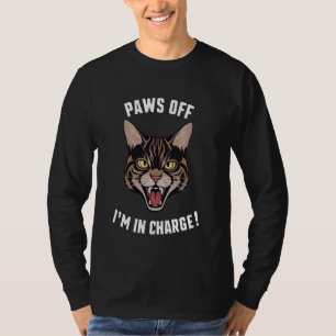 Camiseta Tiras de Design de Gato Engraçadas Eu sou o Gato d