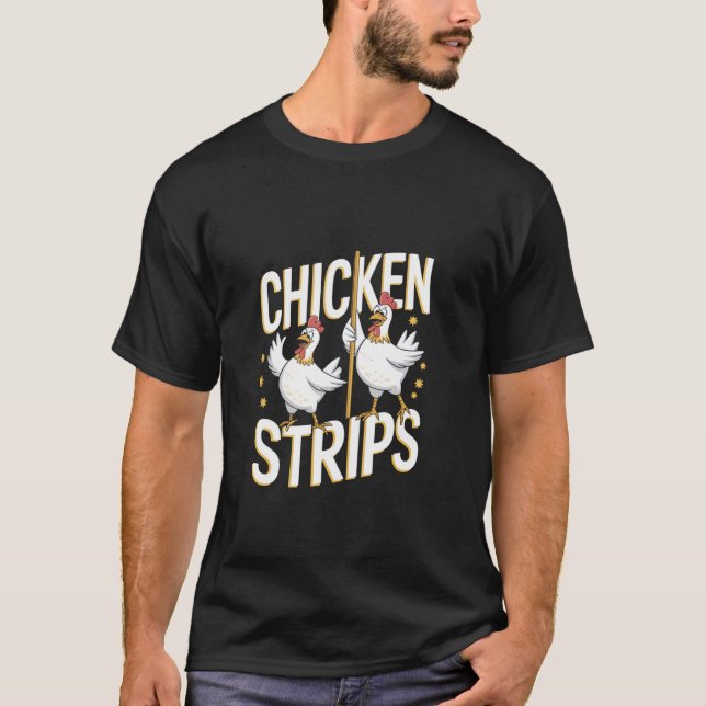 Camiseta Tiras de Frango Dança Engraçada (Frente)