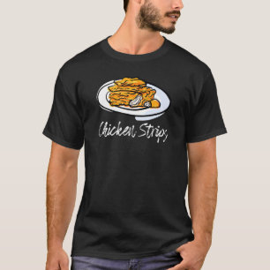Camiseta Tiras de Frango Tenders Fritos Asas Dedos Infantil