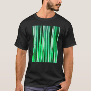 Camiseta Tiras Verticais Artísticas Matizes Aquamarinos Ver