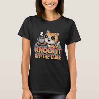 Camiseta Tire Isso da Mesa | Gato Divertido & Café Desi