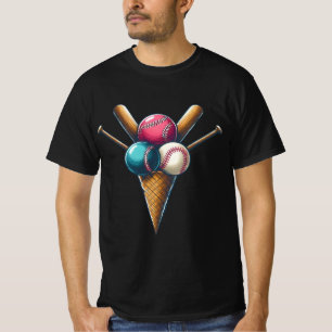Camiseta Tire-o do Sorvete do parque encontra beisebol