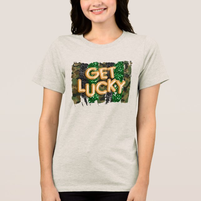 Camiseta Tire Rua do Lucky Foil Balloon, Dia de Patrick. (Frente)