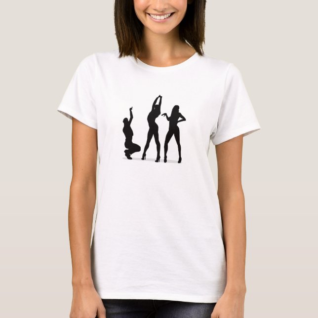 Camiseta Tire uma dose - Silhuetas de vogue (Frente)