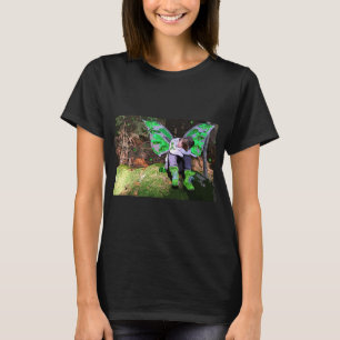 Camiseta Tired Lyme Disease Warrior com Angel Wings Cell