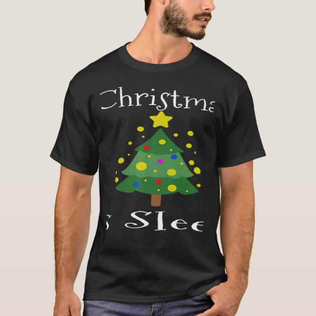 Camiseta Tired Mom All I Want For Christmas Is Sleep Holida (Frente)