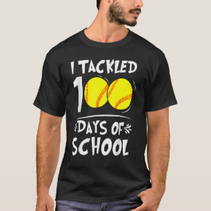 Camiseta Tirei 100 Dias De Softball Escolar 100º Dia Te