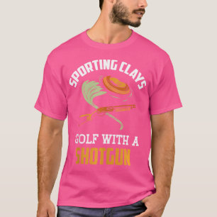 Camiseta Tiro ao Prato Esportivo com Golfe com uma espingar