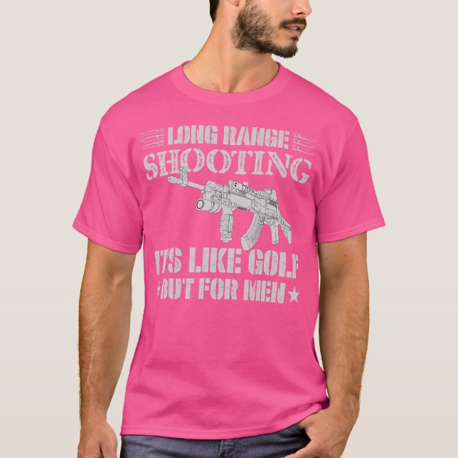 Camiseta Tiro De Longa Distância É Como Golfe Mas Para Home (Frente)