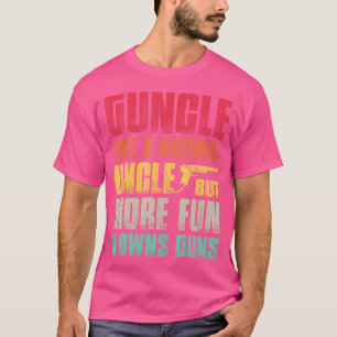 Camiseta Tiro Engraçado Como Um Tio Normal Mas Mais Diverti